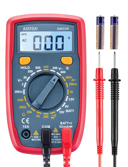 Digital Multimeter Tester 2000 Counts with DC AC Voltmeter and Ohm Volt Amp Meter