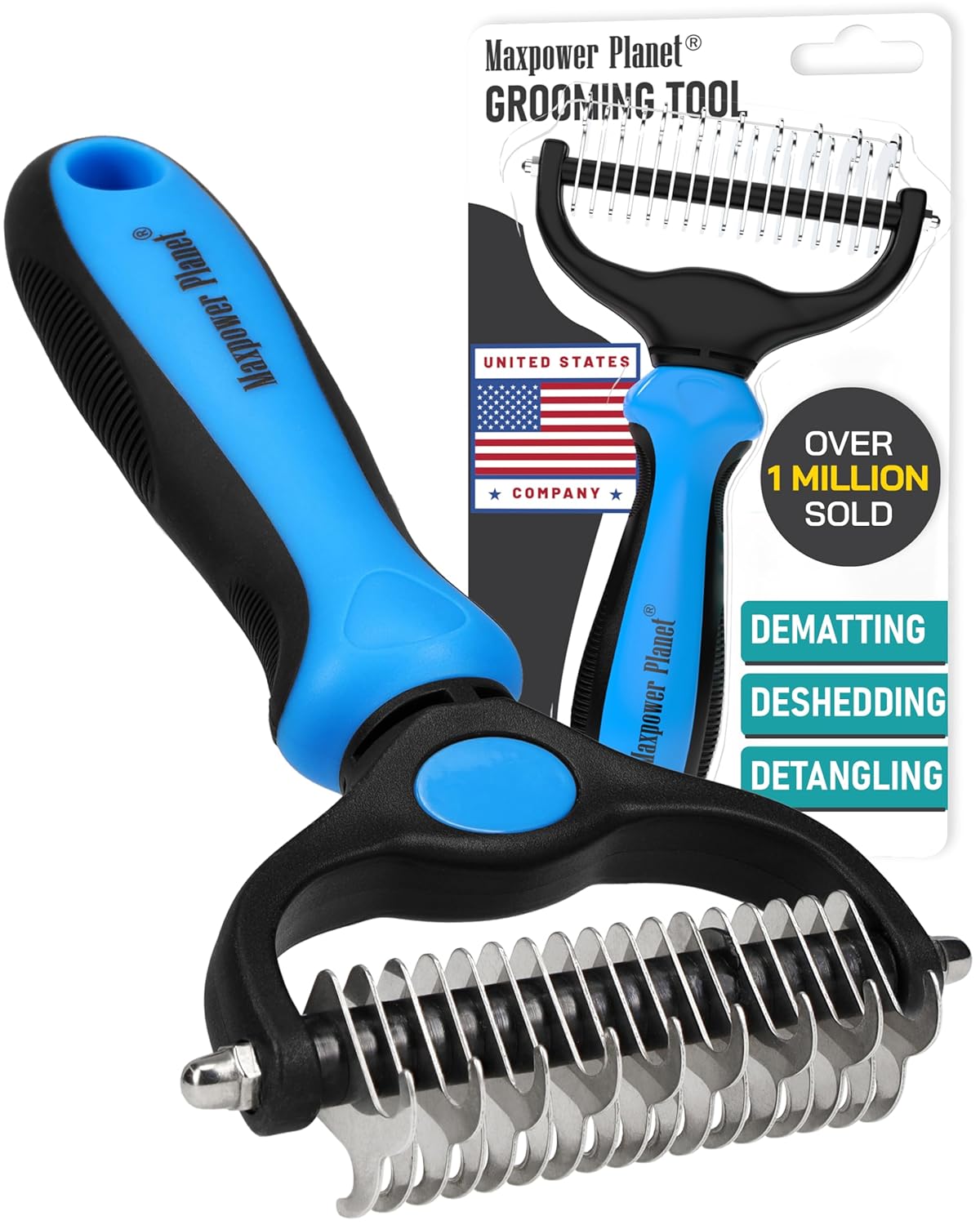 Original Pet Grooming Rake  Double-Sided Deshedding Dematting Tool Undercoat Rake for Dogs & Cats