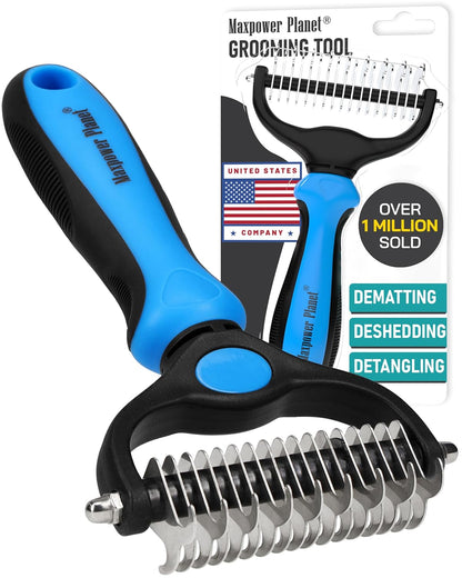Original Pet Grooming Rake  Double-Sided Deshedding Dematting Tool Undercoat Rake for Dogs & Cats
