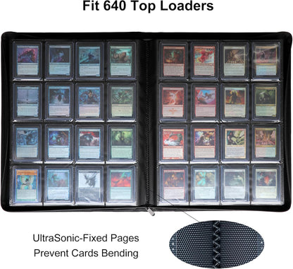 Top loader Binder Holds 640 Top Loaders, Top loader Binder with Sleeves for 3'' x 4'' Top loaders