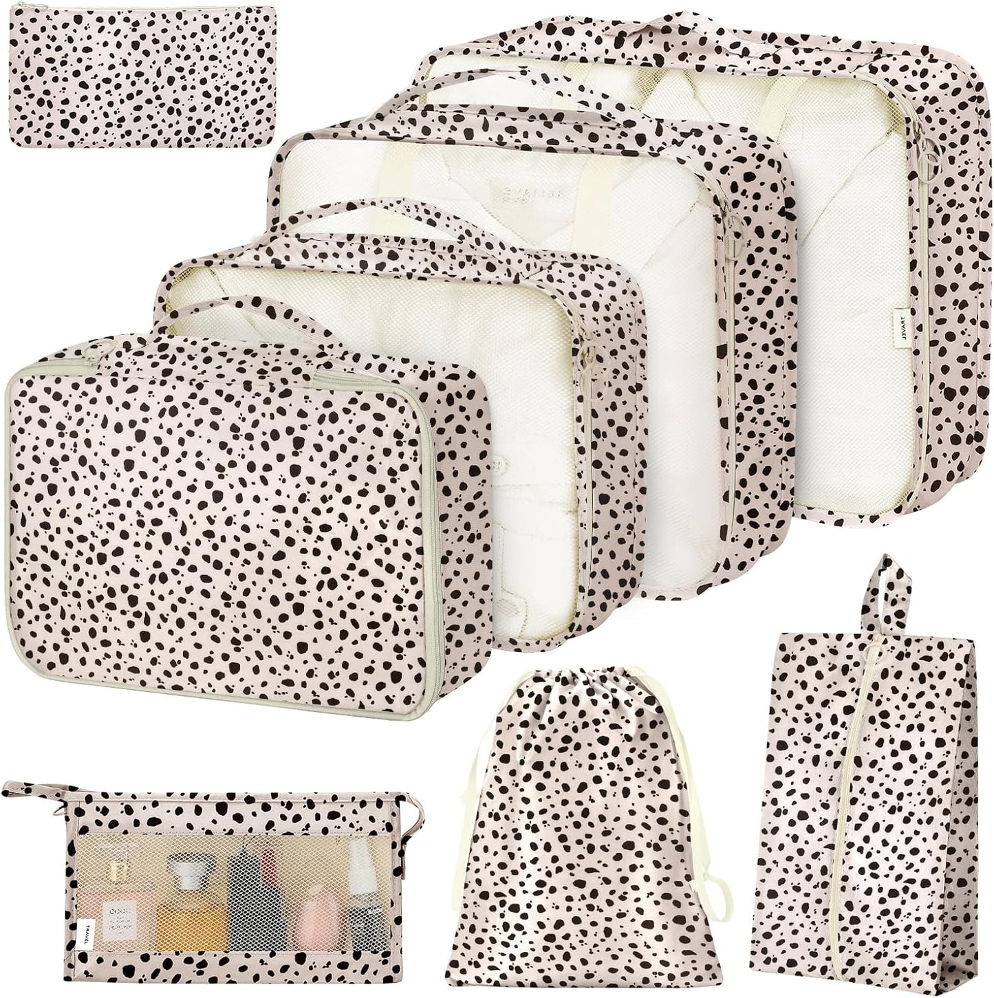 8 Set Packing Cubes for Suitcases, Packing Cube with Shoe Cosmetics Clothing and Accessories Bags Packing Cubes