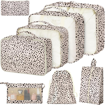 8 Set Packing Cubes for Suitcases, Packing Cube with Shoe Cosmetics Clothing and Accessories Bags Packing Cubes