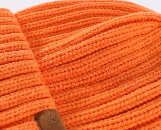 Home Prefer Mens Winter Hat Wool Fleece Lined Knit Beanie Hat Warm Stocking Caps