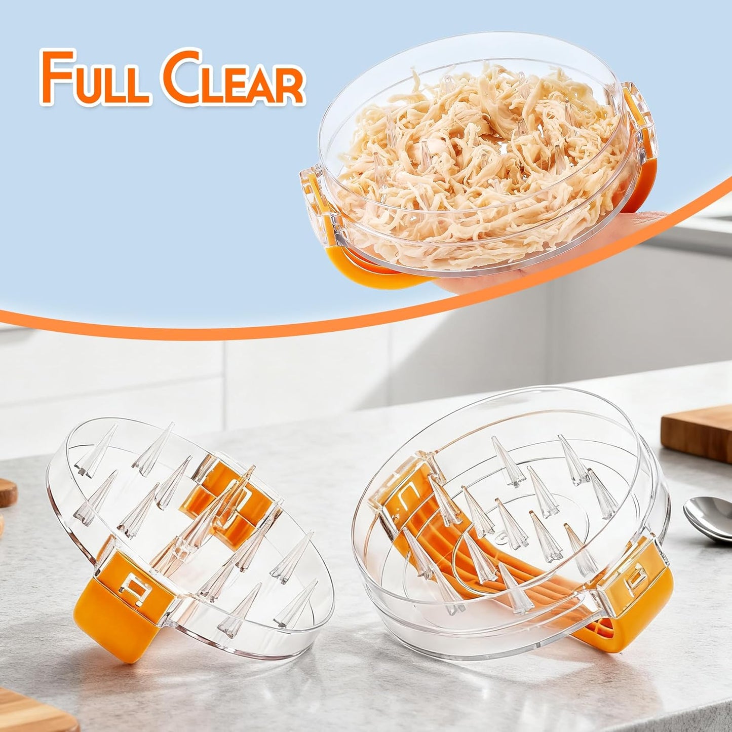 Chicken Breast Shredder Tool Twist Clear Meat Grinders Shredder Tool Twist for Pork Beef Chicken