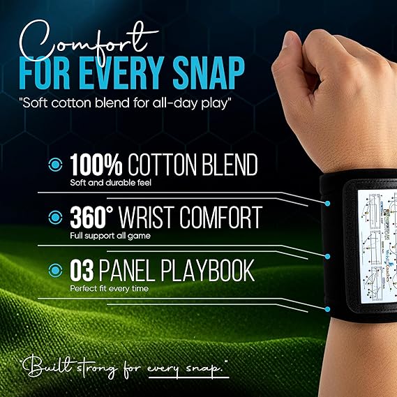 WristCoaches Football Play Wristbands Youth Quarterback Gear Wristband Playbook-Softball Wristbands