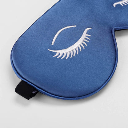 Mulberry Silk Sleep Mask Luxury Cool and Lustrous Eye Cover for Sleeping Embroidery Gift Ready Packaging