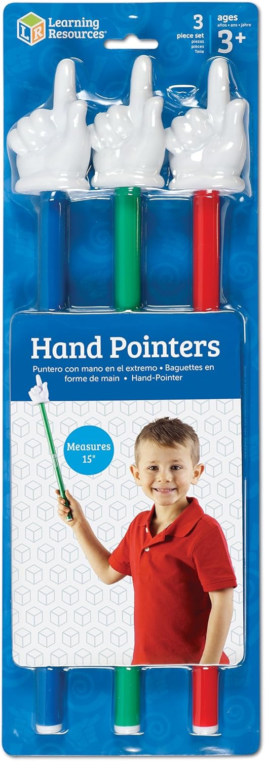 Set of 3 Pointer Finger Stick Hand Pointers for Classroom Pointing Fingers for Teacher Classroom