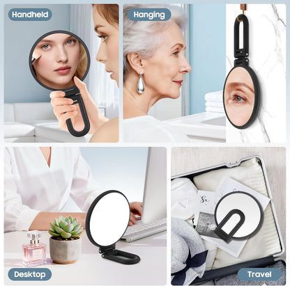 40X Magnifying Mirror, Hand Mirror for Makeup Double Sided with 40X/1X Magnification Travel Essential, Portable Foldable