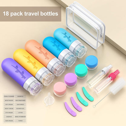 Travel Bottles for Toiletries TSA Approved Silicone Size Containers for toiletries Refillable & Leakproof