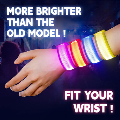 8 PCS LED Glow Bracelets Light Up Bracelets for Kids Adults  Christmas Glow in The Dark Party Bracelets