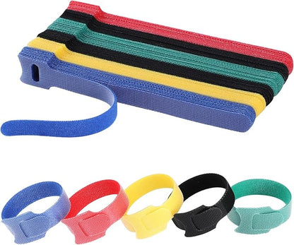 6 Inch Cable Ties Reusable Multi-Purpose Wire Ties Cord Organizer Adjustable Cable Management