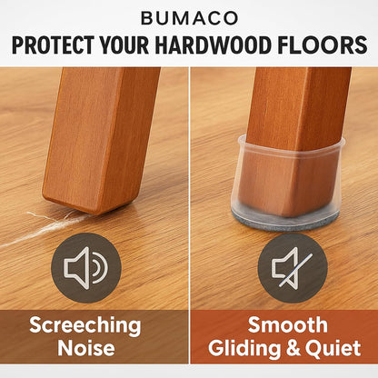 40Pcs Chair Leg Floor Protectors Chair Leg Protectors for Hardwood Floors Silicone Pads