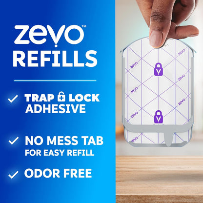 Flying Insect Trap Official Refill Cartridges Fits Both Zevo Trap & MAX Indoor Fly Trap  Authentic Trap+Lock Technology
