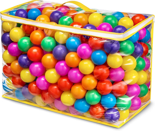 Balls Phthalate Free BPA Free Crush Proof Plastic 7 Bright Colors in Reusable Play Toys for Kids