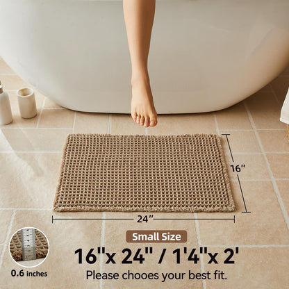 Small Boho Bathroom Rugs Non Slip Washable Ultra Soft Super Absorbent Quick Dry Farmhouse