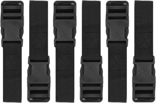 6 Pack Nylon Straps with Quick Release Buckle Utility Straps for Travel Packing