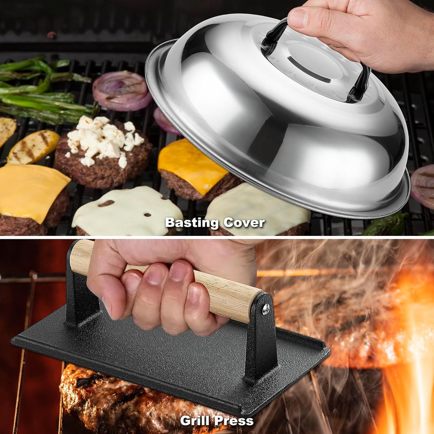 29PCS Griddle Accessories Set Flat Top Teppanyaki Spatula Set with Scraper, Basting Cover for Camp Chef