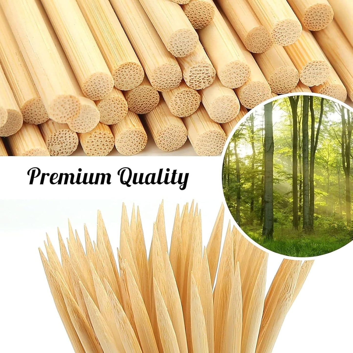 Wooden Candy Apple Sticks 5 mm 7 inch Birch Caramel Apple Cotton Sticks Semi Pointed Lollipop Skewer