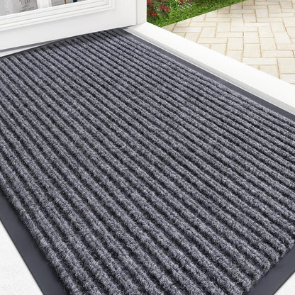 Mat Indoor Outdoor Entrance Waterproof Heavy Duty Doormat, Fade Resistant Low Profile
