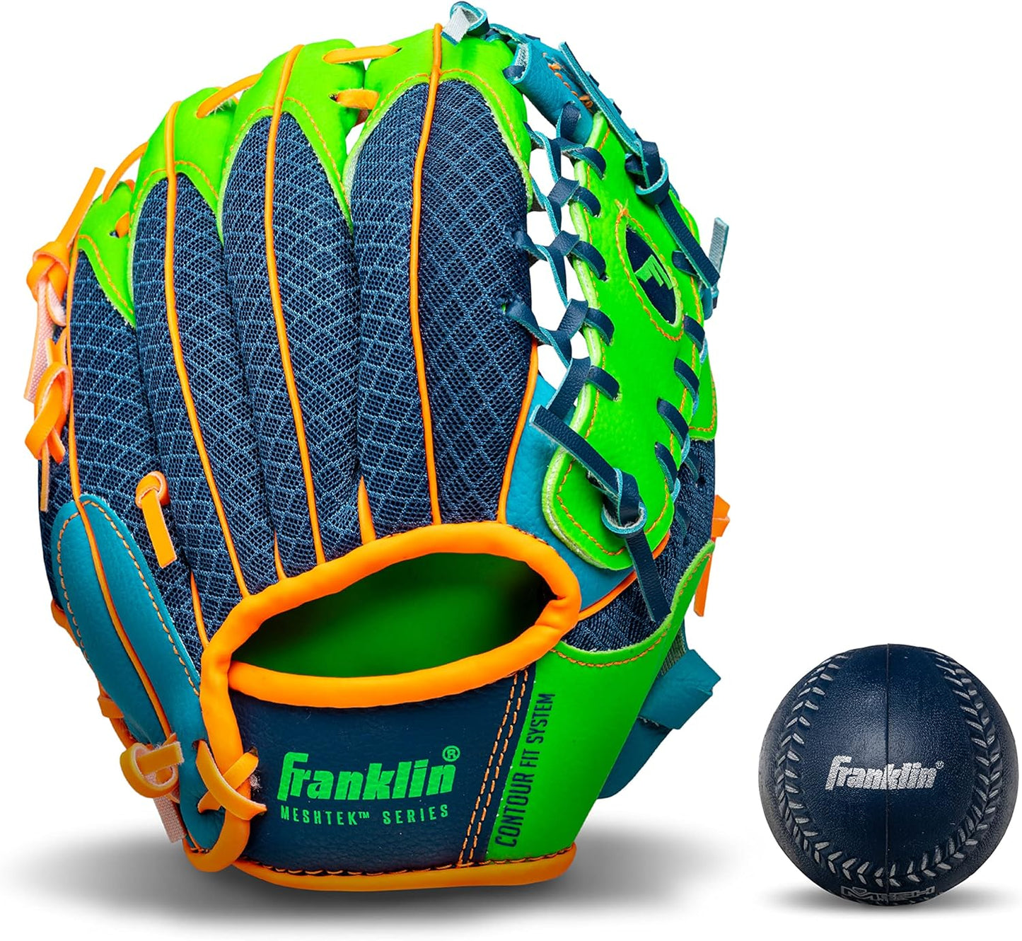 Sports Kids Baseball Glove + Foam Ball Sets - Meshtek Youth Teeball Gloves for Kids + Toddlers