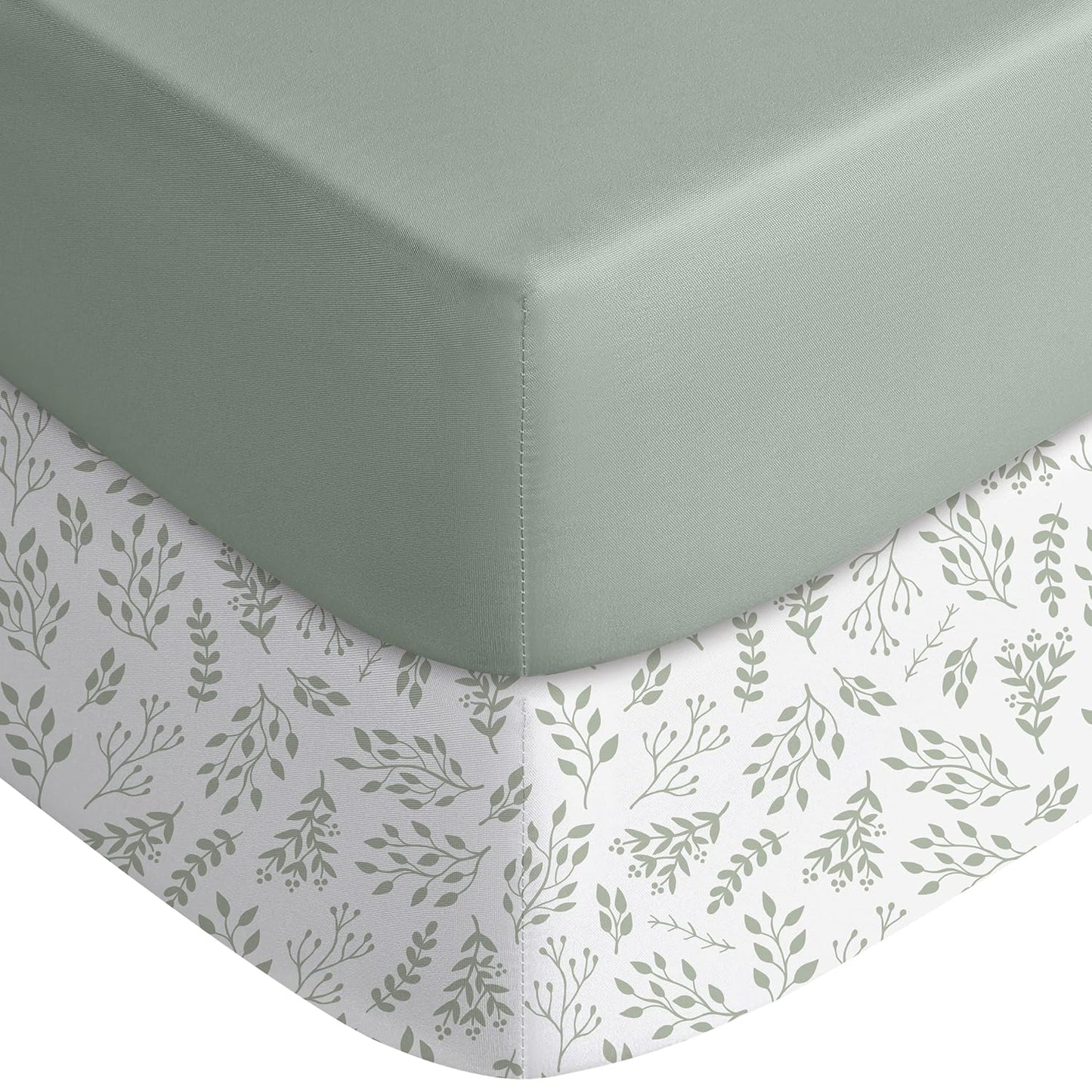 Baby Crib Sheets for Boys Girls Fitted Crib Sheet 2 Pack for Standard Crib and Toddler Mattress Super Soft Microfiber