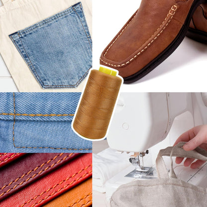 Denim Thread 20s/2 Heavy Duty Strong Thick Bonded Cone Spools for Blue Jeans Shoes Bag Canvas Leather Nylon