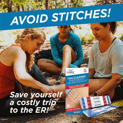 Complete Emergency Laceration Kit Repair Wounds Without Stitches FSA HSA Eligible Skin