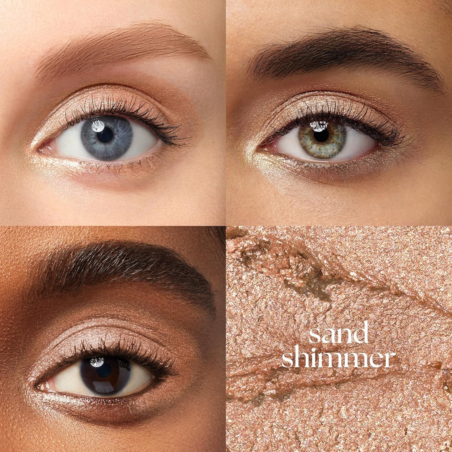 101 Cream to Powder Waterproof Shadow Stick Sand Shimmer Long-Lasting Crease-Proof Champagne Toned Shimmer Cream Eyeshadow