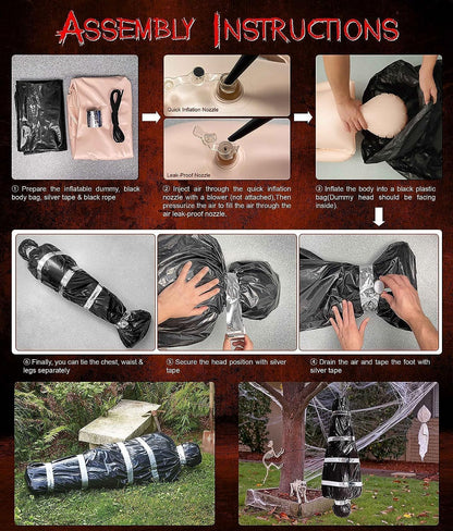 5ft  Haunted Creepy House Halloween Decor,Scary Halloween Decorations Outdoor Clearance, Outdoor Halloween Inflatables