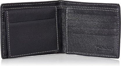 Men's Genuine Leather Passcase Security RFID Wallet