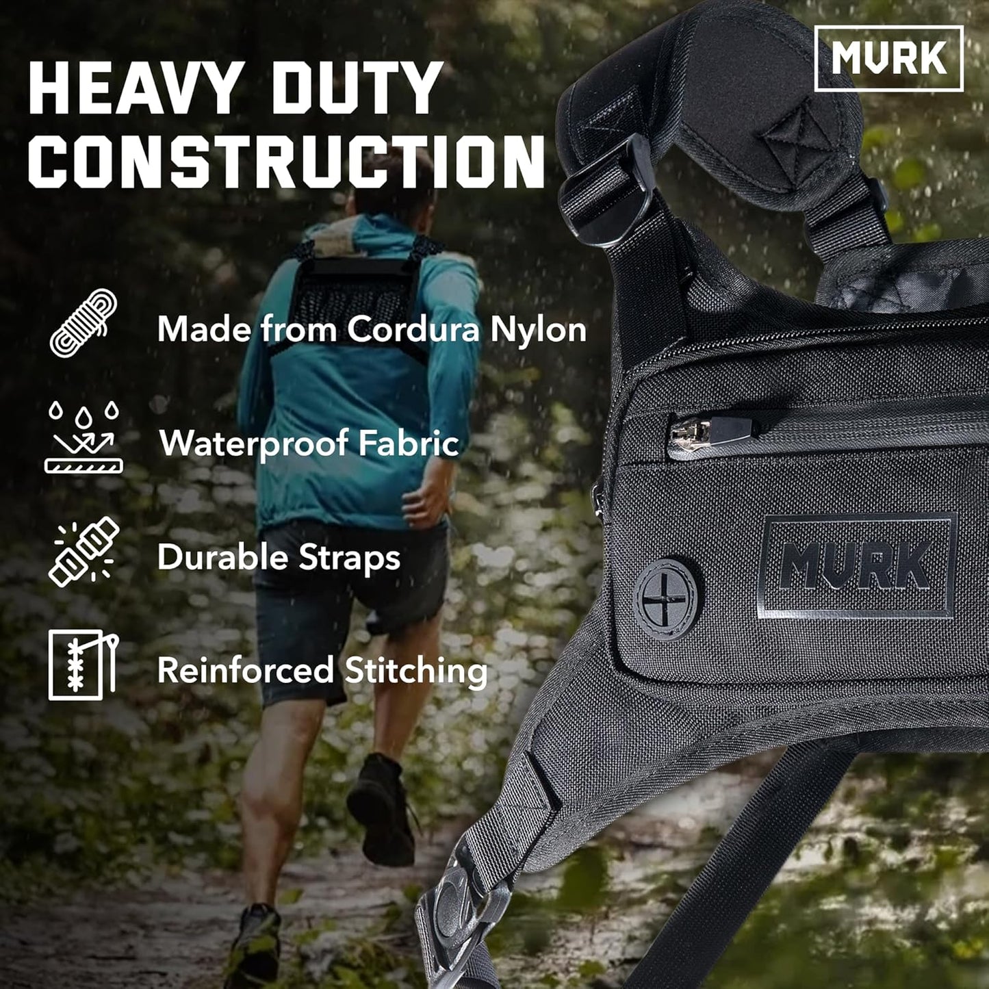 Water Resistant Running Vest Chest Pack Phone Holder for Running Lightweight Training Pack