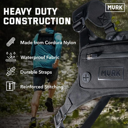Water Resistant Running Vest Chest Pack Phone Holder for Running Lightweight Training Pack