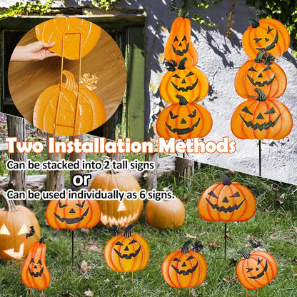 2 Pack Trick or Treat Happy Halloween Yard Signs for Halloween Outdoor Decor