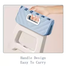 Home Folding Step Stool - Anti-Slip Surface Foot Stool with 8.7 Inch Height - Sturdy & Lightweight Plastic Foldable
