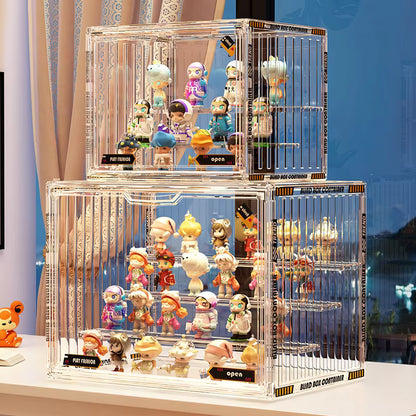 Three Layer Acrylic Display Rack Transparent Showcase Handmade Anime Car Model Blind Box Storage Box