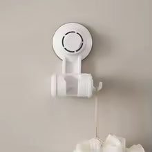 Punch-Free Adjustable Suction Cup Shower Holder with Storage Hook Household Movable Shower Holder Bathroom