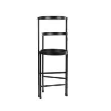 Black Metal 3 Tier Plant Stand Indoor Outdoor Flower Display Storage Rack Collapsible Design Durable Iron