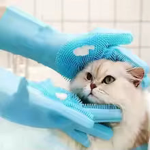Silicone Pet Hair Removal Gloves Massage Beauty Cleaning Shower Gloves Dog&Cat Shower Gloves Scratch