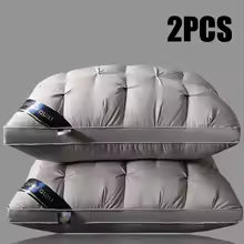 2 Piece Sleep Pillow Set Soft Supportive Bed Pillows Suitable for Back Stomach, or Side Sleeping