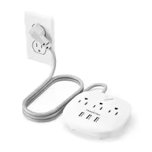 power strip with switch 3power strip 3 USB Ports, 3.3ft Extension Cord, Quick Charge, Fire Resistant