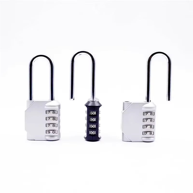 Combination Padlock Outdoor 4 Digit Long Shackle Waterproof Password Padlock Pad Lock For School Locker Gym