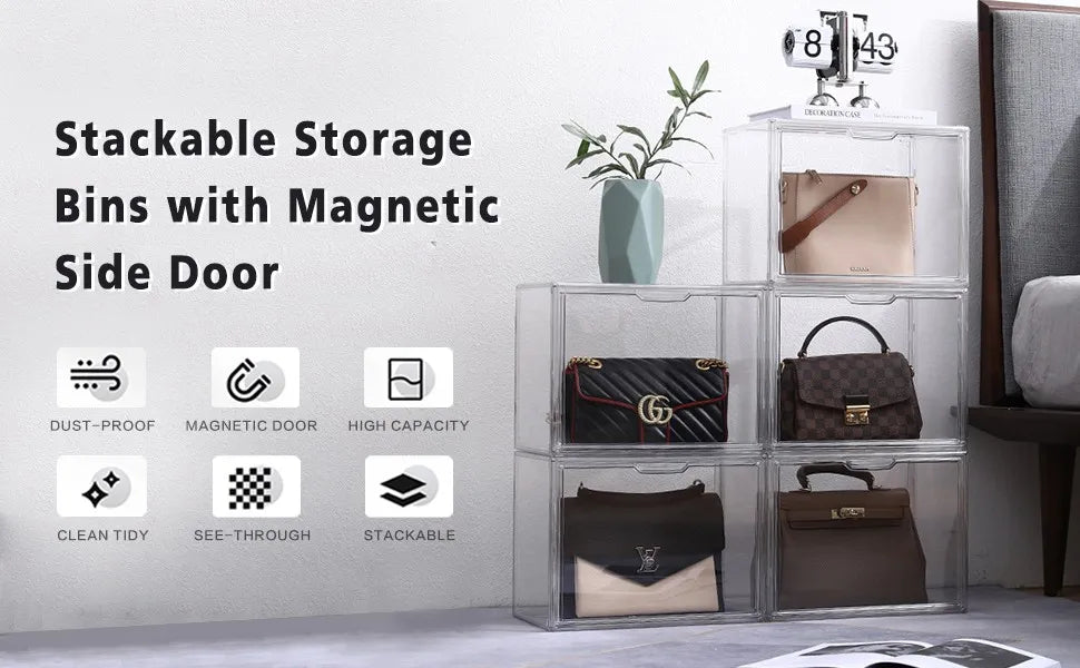 Clear Display Case Large Capacity Storage Box Organizer For Figures Acrylic Box Blind Box Makeup Toy Showcase