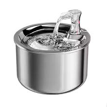 2L fully stainless steel pet water dispenser automatic cat water fountain with red water level Holiday