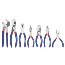 7 piece Pliers Set with Groove Joint, Long Nose, Slip Joint, Linesman and Diagonal Pliers