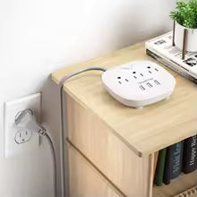 power strip with switch 3power strip 3 USB Ports, 3.3ft Extension Cord, Quick Charge, Fire Resistant