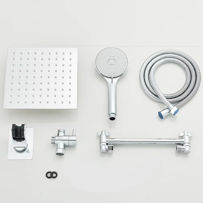 Shower Head Combo 8-12Inch High Pressure Rain Shower Head with Adjustable Extension Arm With 3-way Handheld Shower