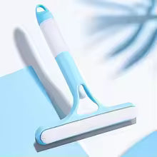 3 In 1 Window Cleaning Kit Dual-Sided Glass Scrubber with Squeegee & Spray Bottle for Mirrors, Shower Doors