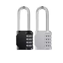 Combination Padlock Outdoor 4 Digit Long Shackle Waterproof Password Padlock Pad Lock For School Locker Gym
