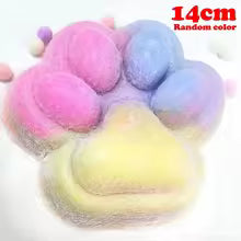 14cm Gradient Color Cat Paw Pinch Decompression Toy Squishy Fidget Extra Large Cat Paw Stress Relief Toy