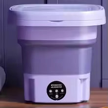 8L Portable Small Foldable Washing Machine with Spin Dryer For Socks Underwear Panties Washer Household